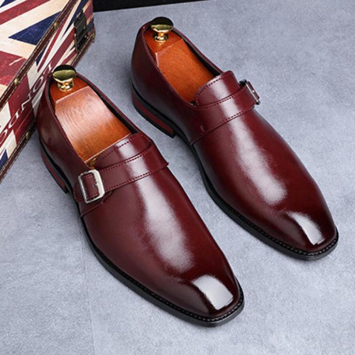 Wine mens dress shoes