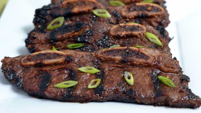 Ribs korean short bbq flanken kalbi galbi beef meat